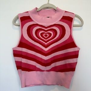 Pink heart sweater